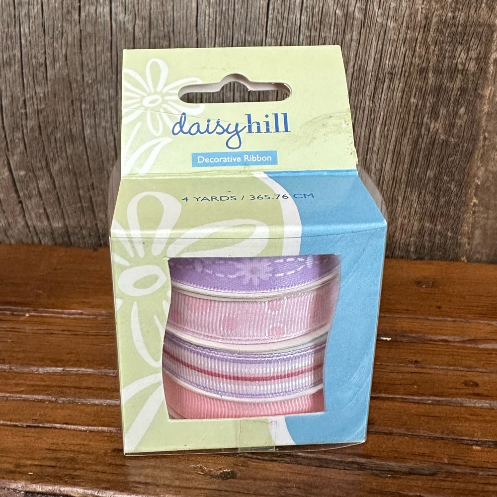 Daisy Hill Decorative Ribbon Baby Girl 912311 4 Yards Pink Purple